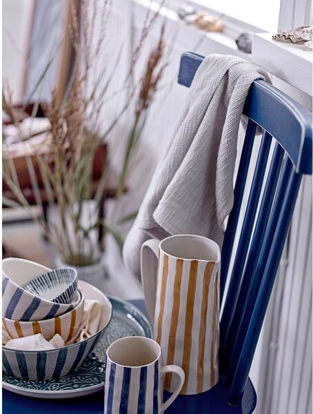Tazza in gres bianco e blu da 440 ml Begonia - Bloomingville