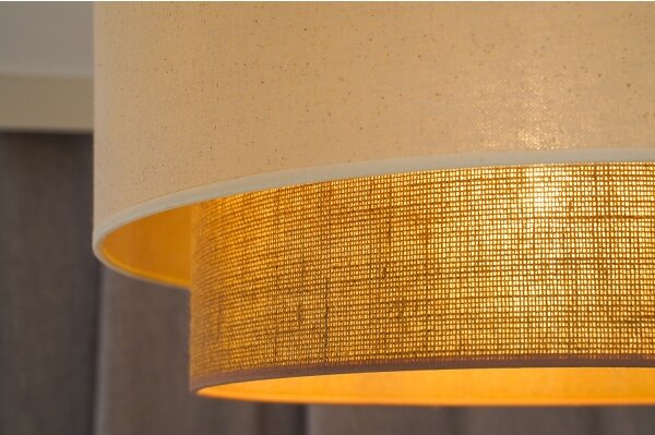 Duolla - Lampadario a plafone BOHO 1xE27/15W/230V diametro 45 cm color crema/marrone