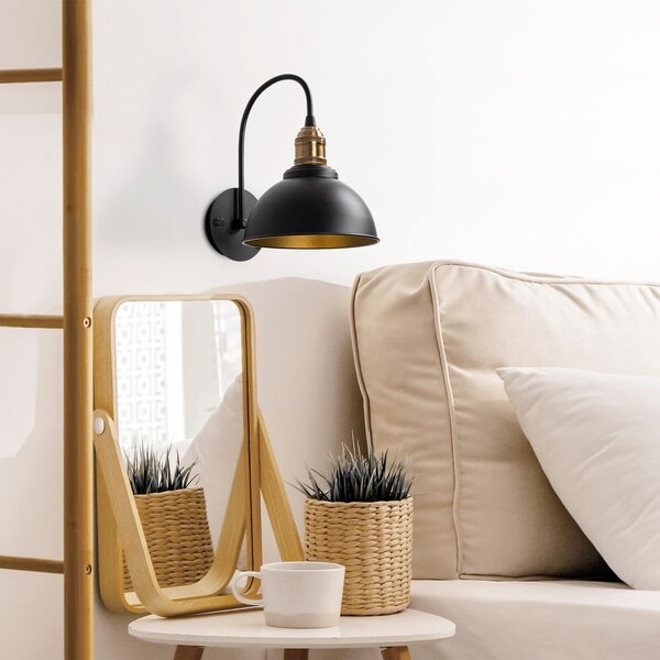 Lampada da parete nera ø 21 cm Varzan – Opviq lights