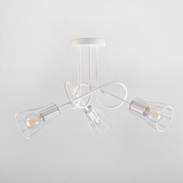 Lampadario a plafone OXFORD 3xE27/15W/230V bianco