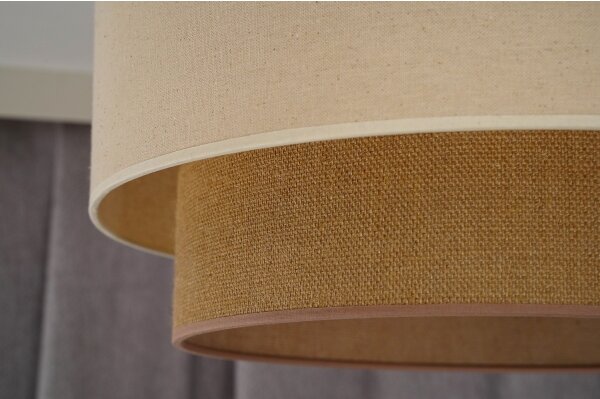 Duolla - Lampadario a plafone BOHO 1xE27/15W/230V diametro 45 cm color crema/marrone