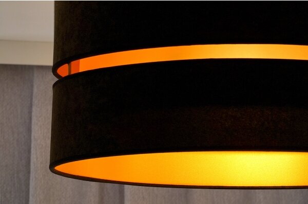 Duolla - Lampadario a plafone DUO 1xE27/15W/230V diametro 40 cm nero/oro