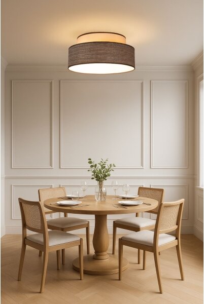 Plafoniera GRACE 1xE27/60W/230V diametro 40 cm color crema/marrone