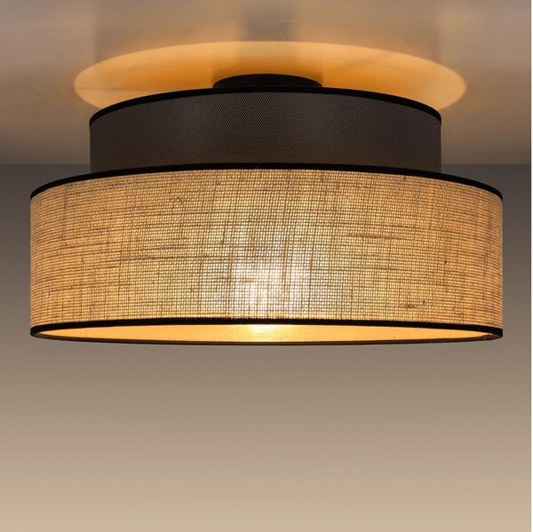 Plafoniera BOHO 1xE27/60W/230V diametro 40 cm marrone/beige