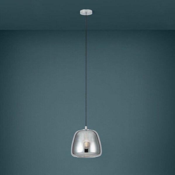 Eglo 39666 - Lampadario a sospensione con filo ALBARINO 1xE27/40W/230V diametro 26 cm fumé