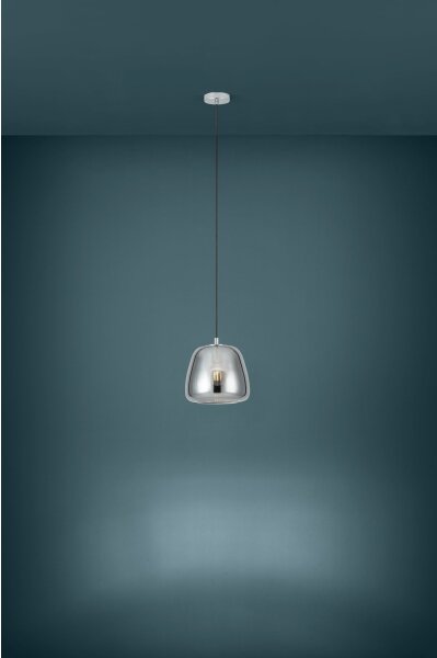 Eglo 39666 - Lampadario a sospensione con filo ALBARINO 1xE27/40W/230V diametro 26 cm fumé
