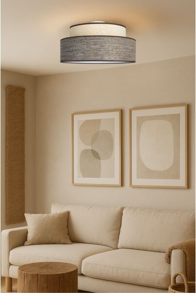 Plafoniera GRACE 1xE27/60W/230V diametro 40 cm color crema/marrone
