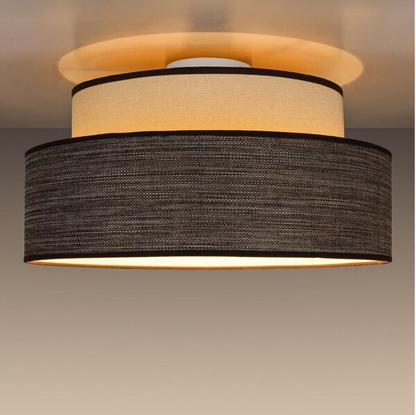Plafoniera GRACE 1xE27/60W/230V diametro 40 cm color crema/marrone