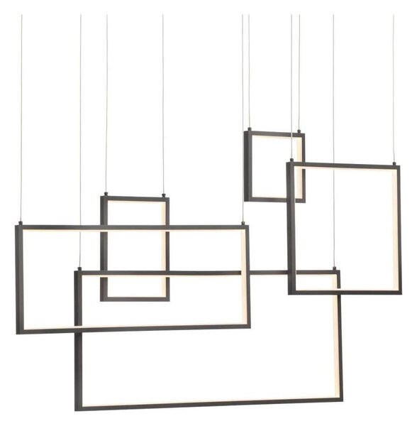 Redo 01-2318 - Lampadario a sospensione con filo LED dimmerabile PLANA LED/80W/230V nero