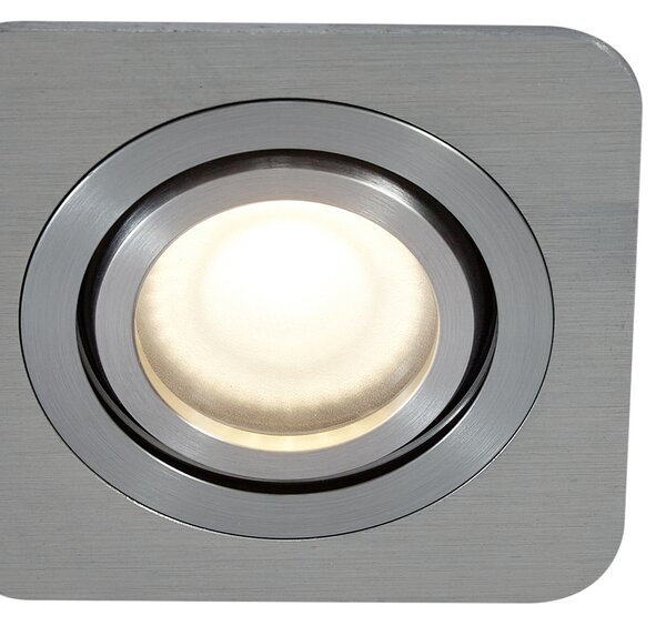 Set di 6 faretti da incasso arrotondati color canna di fucile GU10 50mm regolabili IP44 - Alberto