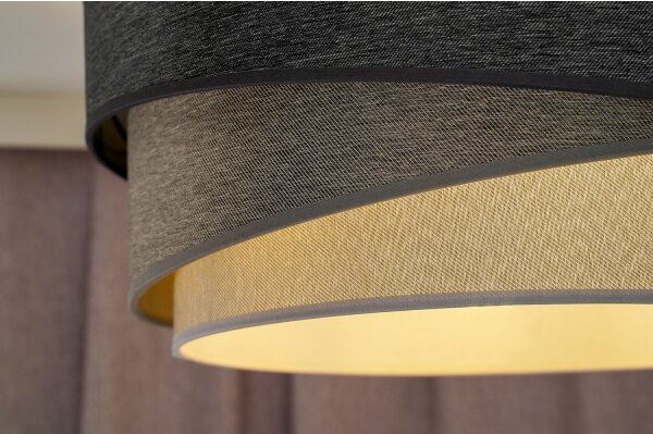 Duolla - Lampadario a sospensione con filo KOBO 1xE27/15W/230V diametro 45 cm antracite/grigio/bianco