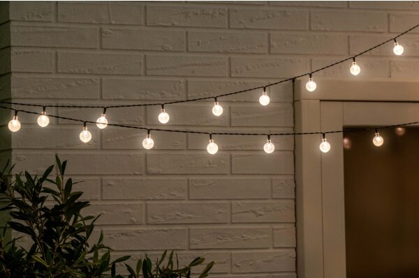 Grundig - Catena solare dimmerabile 50 LED/8 funzioni 9,35m IP44 bianco caldo+DO