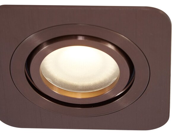 Set di 6 faretti da incasso arrotondati bronzo scuro GU10 50mm IP44 - Alberto