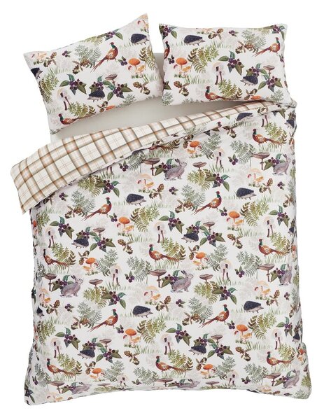 Biancheria da letto in velluto per letto matrimoniale 200x200 cm Woodland Walk - Catherine Lansfield
