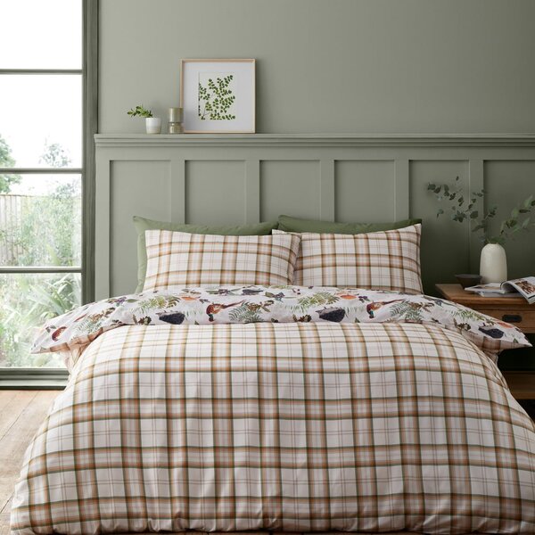 Biancheria da letto in velluto per letto matrimoniale 200x200 cm Woodland Walk - Catherine Lansfield