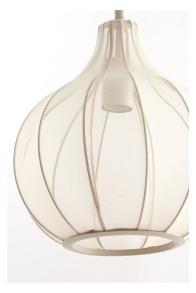 Lampada a sospensione beige con paralume in tessuto ø 29 cm Elati - Light & Living