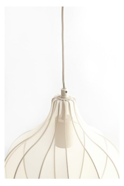 Lampada a sospensione beige con paralume in tessuto ø 29 cm Elati - Light & Living