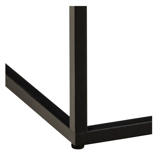 Tavolino nero con piano in marmo 60x60 cm Barossa - Actona