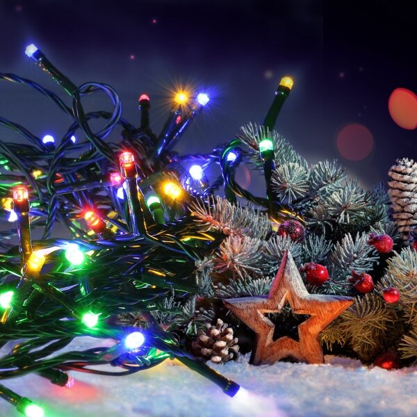 Brilagi - Catena luminosa LED per esterni 300 LED/8 funzioni 35 m IP44 multicolore