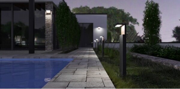 Lampada LED da esterno NATURA LED/12W/230V 4000K 60 cm IP65 marrone/antracite