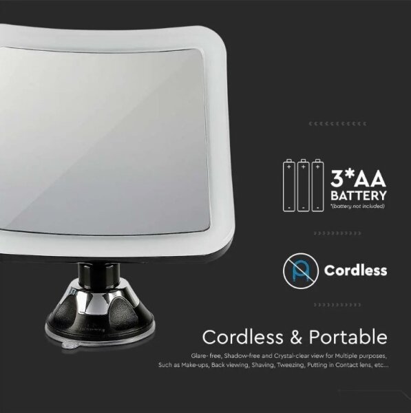 Specchio cosmetico LED LED/3,2W/4,5V 3xAA IP44