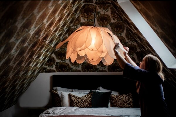 ByRydens 4202270-5507 - Lampadario a sospensione con filo LOU LOU 1xE27/5W/230V beige