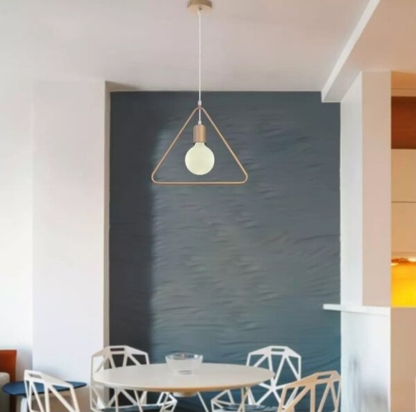 Lampadario su filo 1xE27/60W/230V triangolo