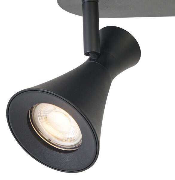 Faretto da soffitto moderno nero 2 luci regolabile - Triangle