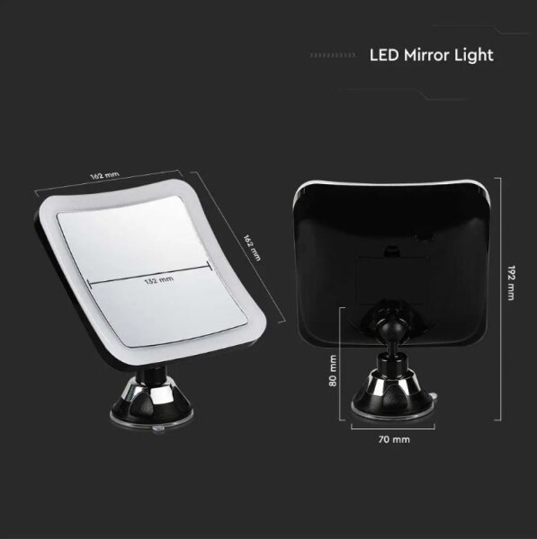 Specchio cosmetico LED LED/3,2W/4,5V 3xAA IP44