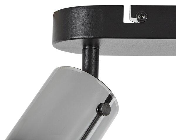 Faretto da soffitto moderno color canna di fucile a 3 luci ruotabile e regolabile - Drain