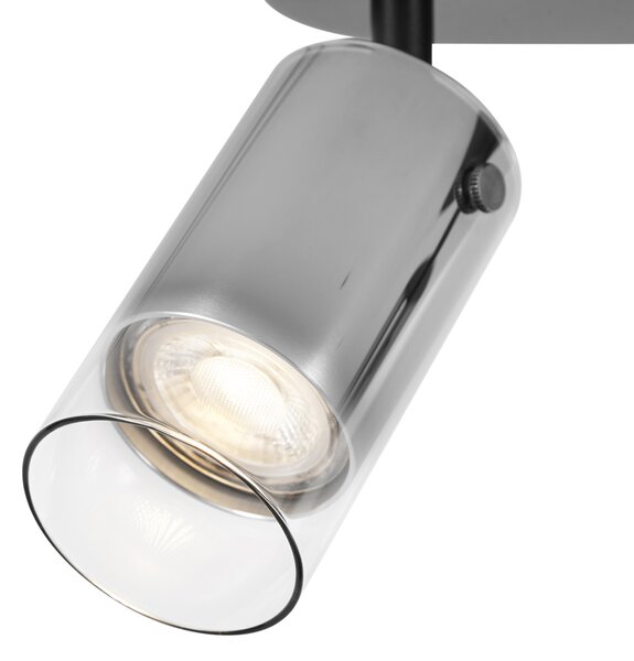 Faretto da soffitto moderno color canna di fucile a 2 luci ruotabile e regolabile - Drain