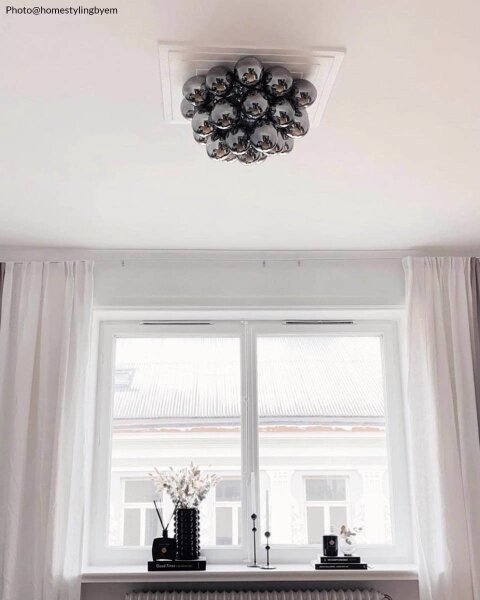 ByRydens 4202240-4505 - Plafoniera GROSS 6xG9/5W/230V fumé/nero