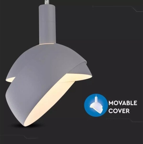 Lampadario su corda 1xE14/60W/230V grigio