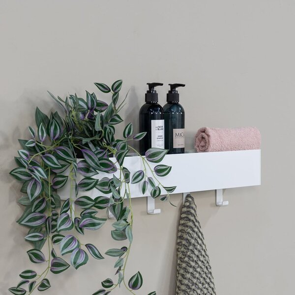 Mensola da bagno da parete bianca in acciaio Multi – Spinder Design