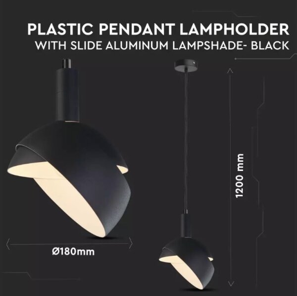 Lampadario su corda 1xE14/60W/230V nero