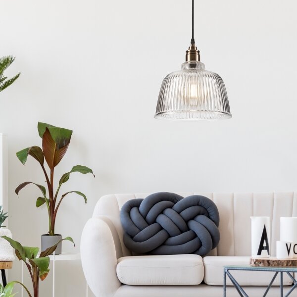 Lampadario su filo ASTA 1xE27/60W/230V bronzo