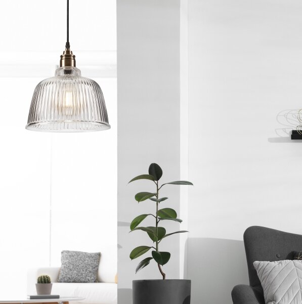 Lampadario su filo ASTA 1xE27/60W/230V bronzo