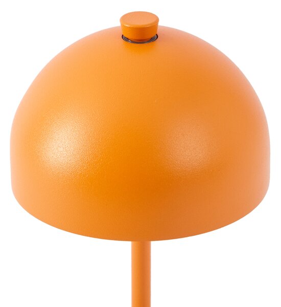 Lampada da tavolo arancione con LED IP54 ricaricabile con stazione di ricarica - Squirrel
