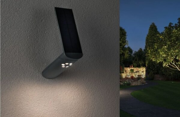 Paulmann 94261 - LED/1,2W IP44 Applique solare con sensore ILIAS 3,7V