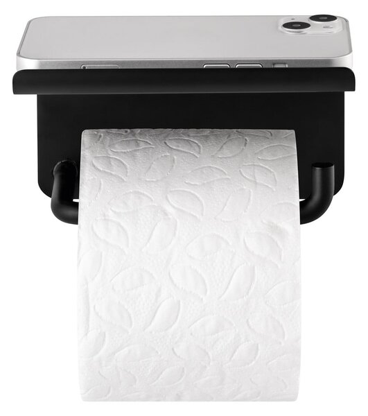 Porta carta igienica a parete in acciaio inox nero Modo - Blomus