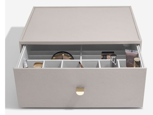 Organizer da bagno marrone chiaro per cosmetici Supersize - Stackers