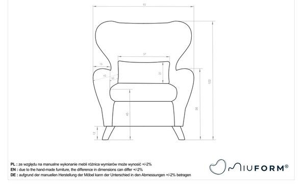 Poltrona marrone Miuf - Miuform