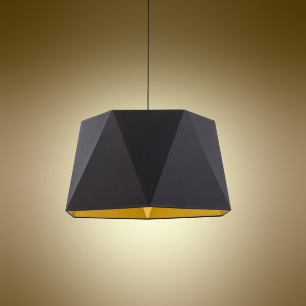 Lampadario su filo IVO 1xE27/25W/230V nero/oro