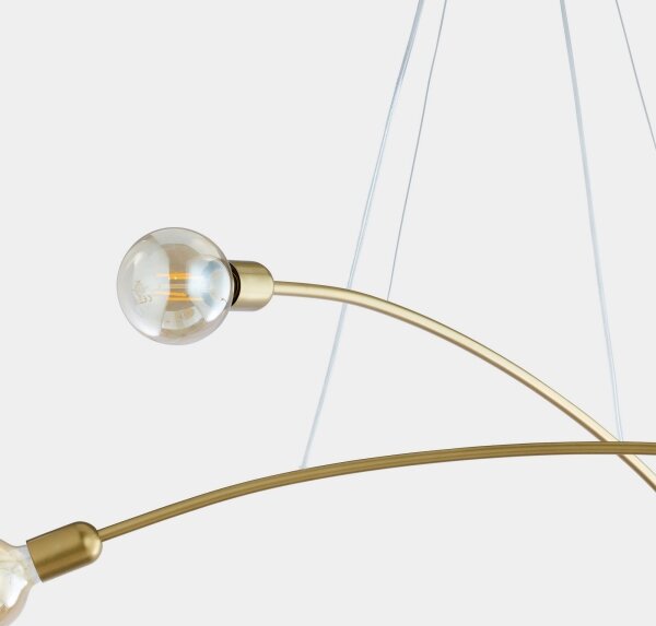 Lampadario a sospensione con filo HELIX 4xE27/60W/230V oro