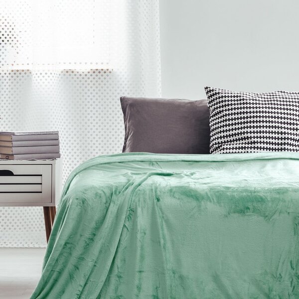 Plaid verde chiaro , 150 x 200 cm Mic - DecoKing