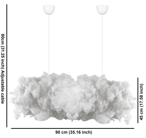 Lampadario sospeso con cavo SERENE 2xE27/40W/230V bianco
