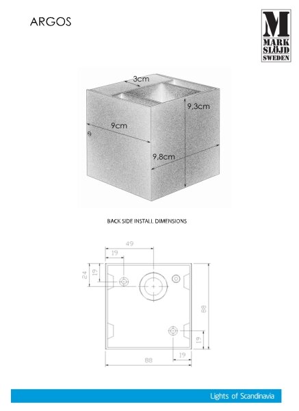Markslöjd 106521 - Lampada LED da esterno ARGOS LED/5W/230V IP44 grigia