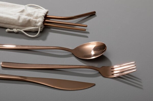Posate in acciaio inox color rame 6 pezzi Mimo - Premier Housewares