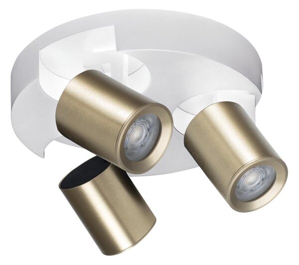 Kanlux 38967 - Faretto LAURIN 3xGU10/10W/230V ottone/bianco