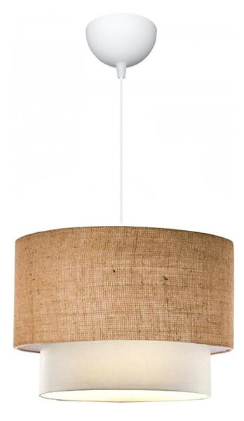 Lampadario a sospensione con cavo AYD 1xE27/15W/230V beige/bianco